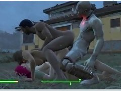 Fallout 4 Sex Mod  СЕКС В ЧЕТВЕРОМ  Порно игра  игры для взрослых