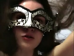 ASMR JOI in Russian. The brunette jerks your cock with her feet and then sits with her anus in close-up