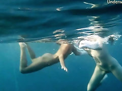 Hotties naked alone in the sea