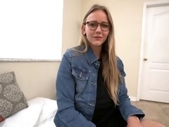 POV video of Jasmine Daze and Alyssia Vera sharing a hard dick