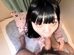 Naughty Asian babe takes a deep fucking and a hot creampie
