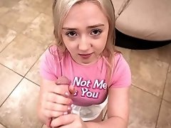 Passionate young blonde has an amazing pussy grip in POV