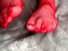 Red Lingerie POV White Foot Fetish Kink Video