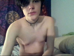 Adorable amateur twink caresses his nice cock on the webcam
