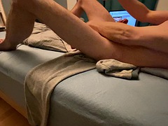 Home alone with a massage stick and a dildo