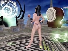 An animated 3d cartoon porn video of a cute Indian girl masturbating using candle