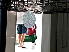 Woman meets delivery man without pants