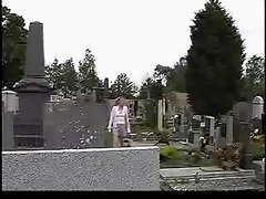 Yvonne in graveyard