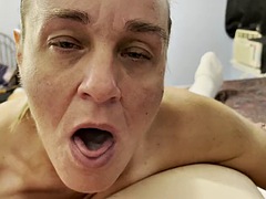Mature cougar devours his meat and thanks him for filling her mouth with cum!