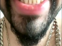 Tongue ASMR sticking out with teeth! Suck my tongue please